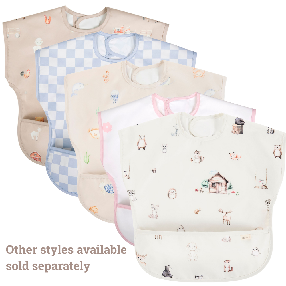 Smock Bib for Baby & Toddler Short Sleeve (Woodlands)
