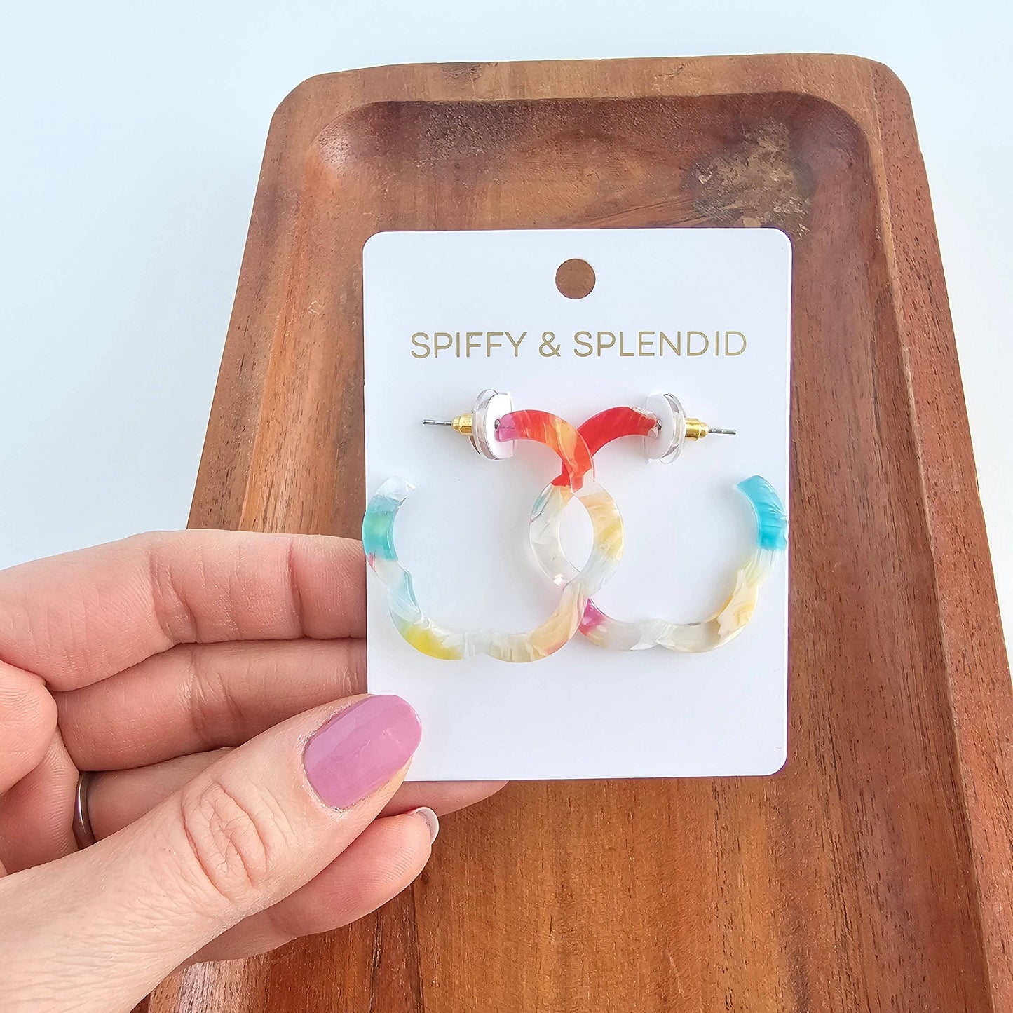 Posey Hoops - Technicolor // Spring Summer Earrings Jewelry