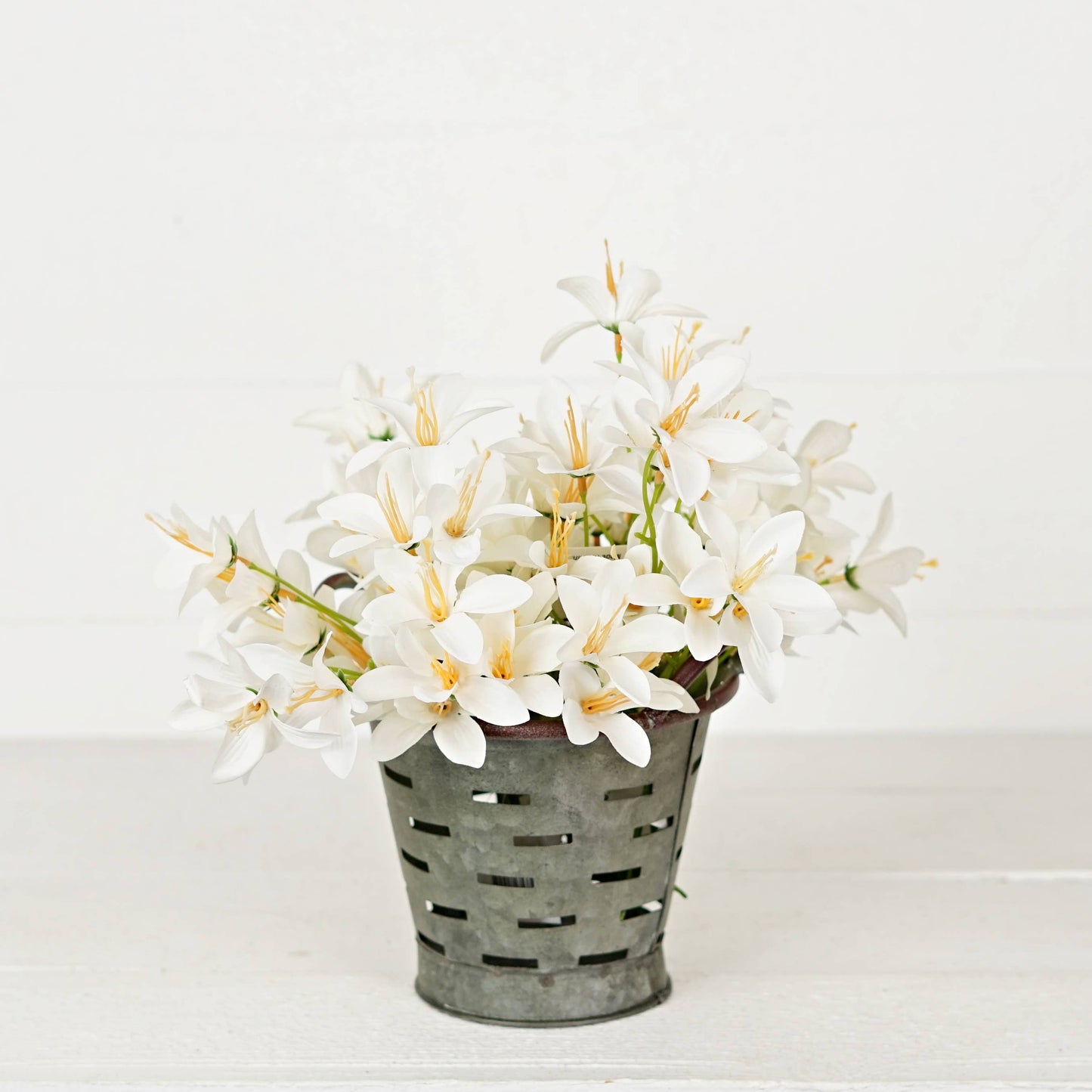 M10626- Olive Bucket w. Handles-6.5Dx7.5H