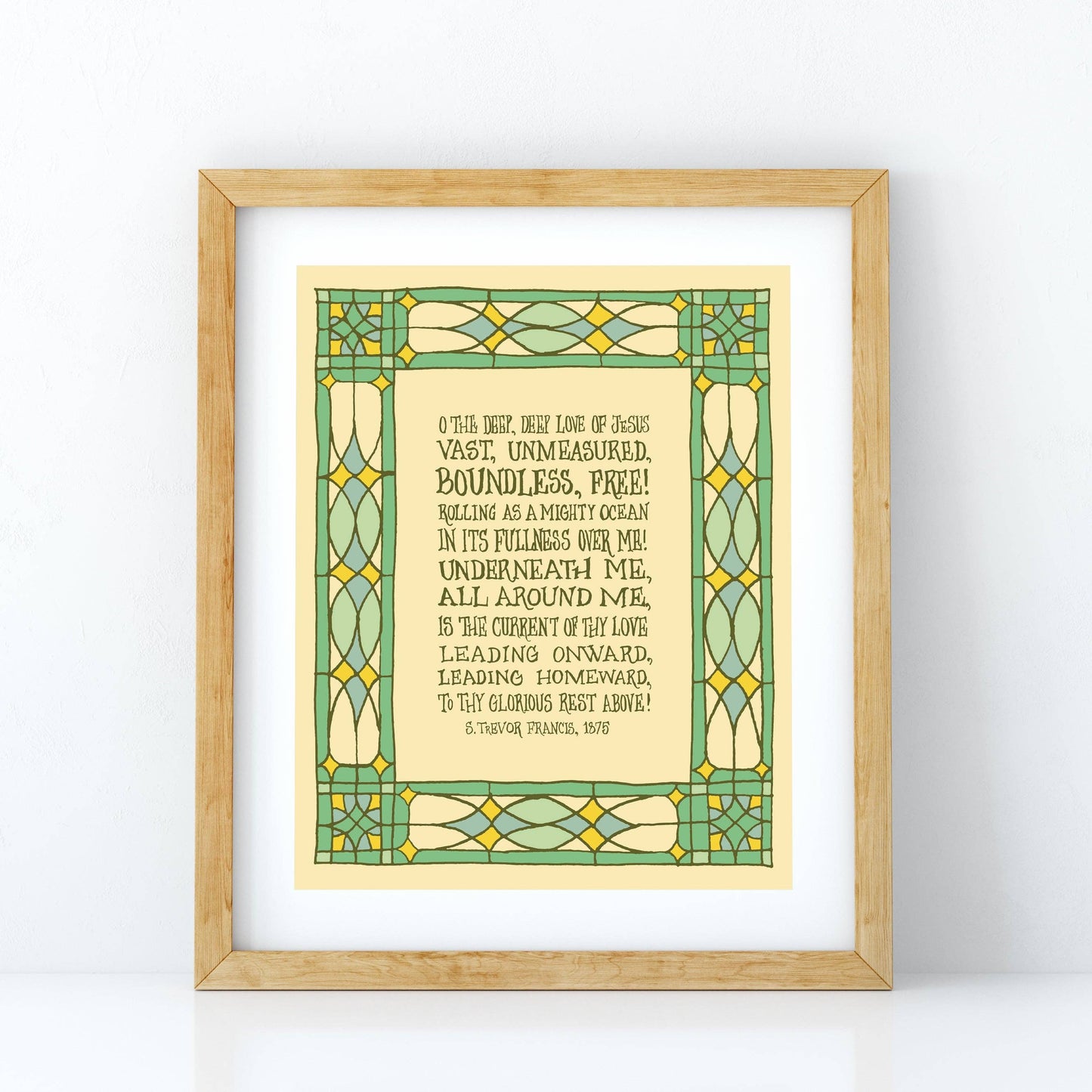 O the Deep, Deep Love Hymn Art Print - Green Gables