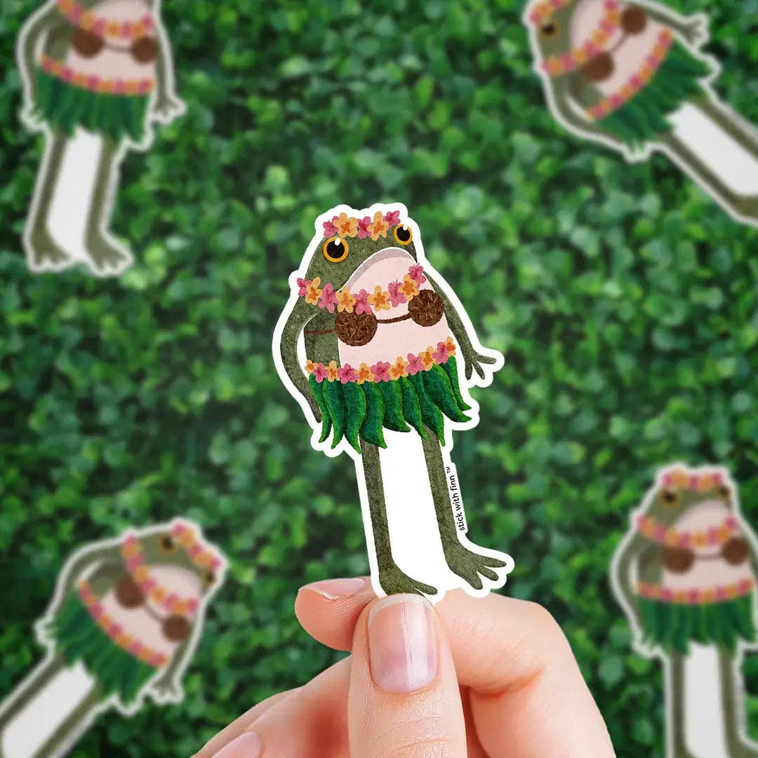 Hula Frogson Sticker
