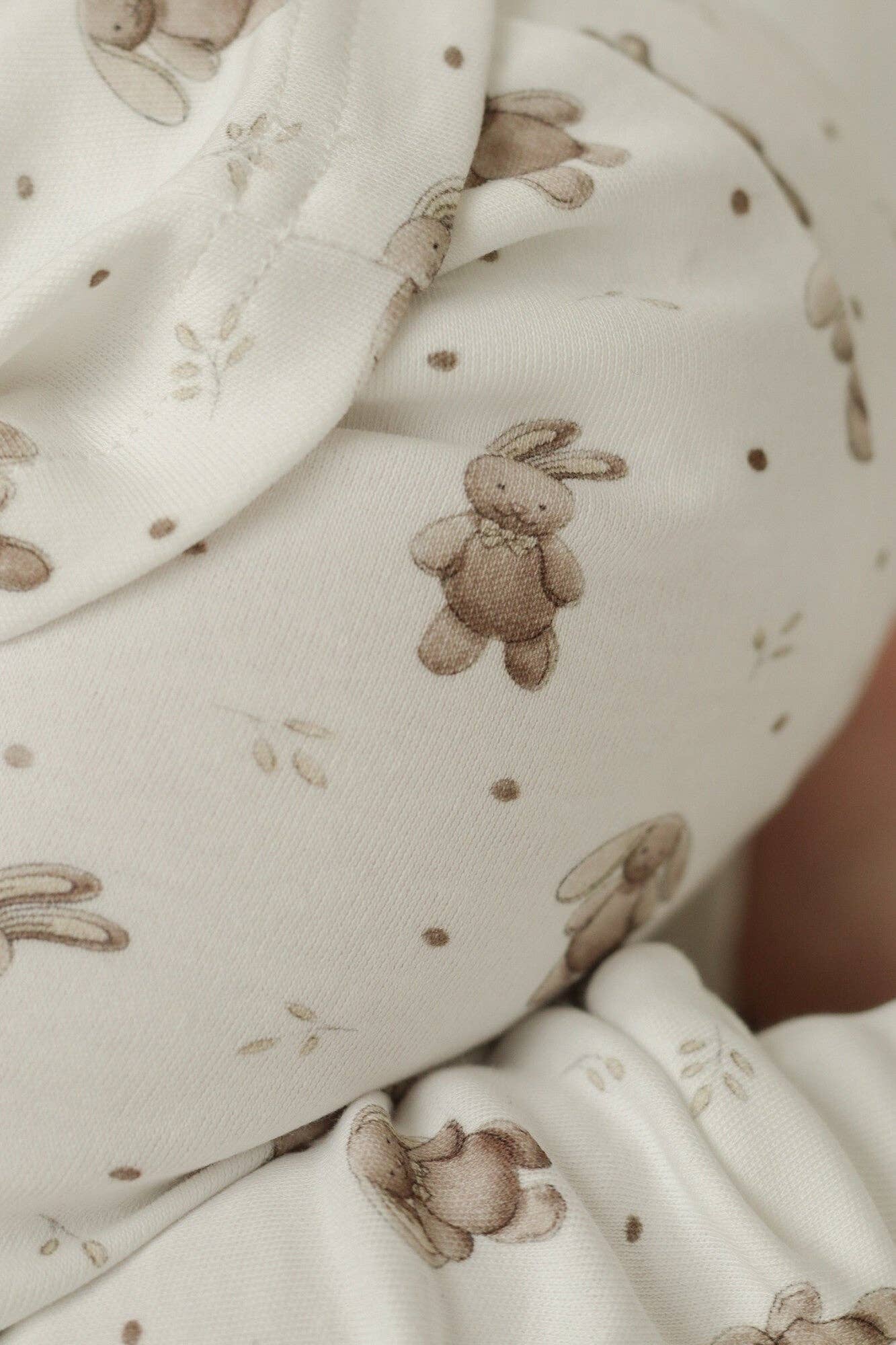 Kids' Organic L/Sleeve PJ Set in Bunny Shadow