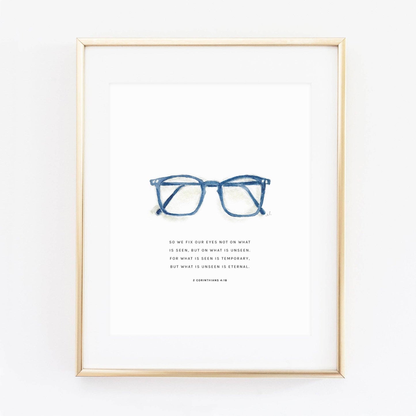 2 corinthians 4:18 glasses scripture print