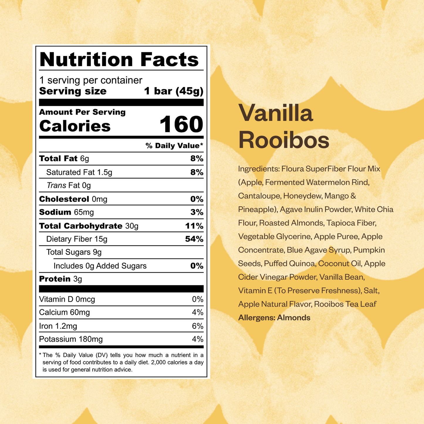 Vanilla Rooibos Fiber Snack Bar