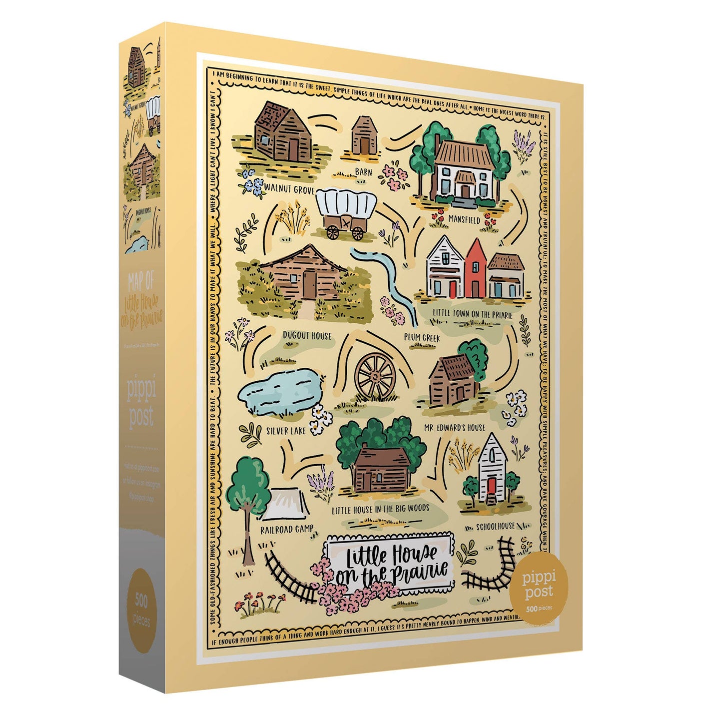 Little House on the Prairie Map - 500 Piece Jigsaw Puzzle