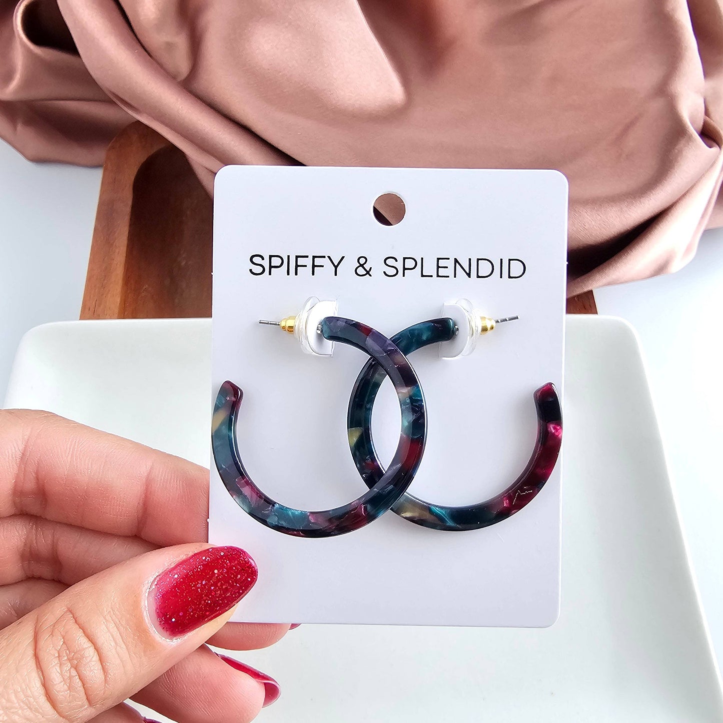 Camy Hoops - Jeweled Twilight // Jewelry, Earrings, Fall
