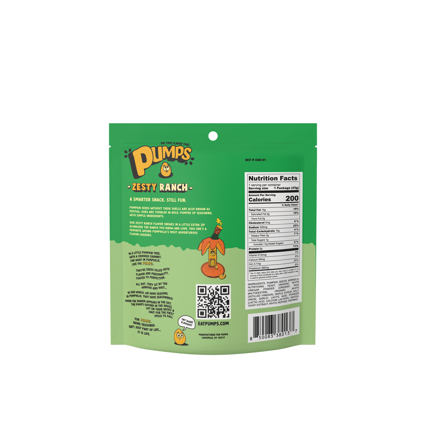 Pumps Toasted Pumpkin Seeds - Zesty Ranch