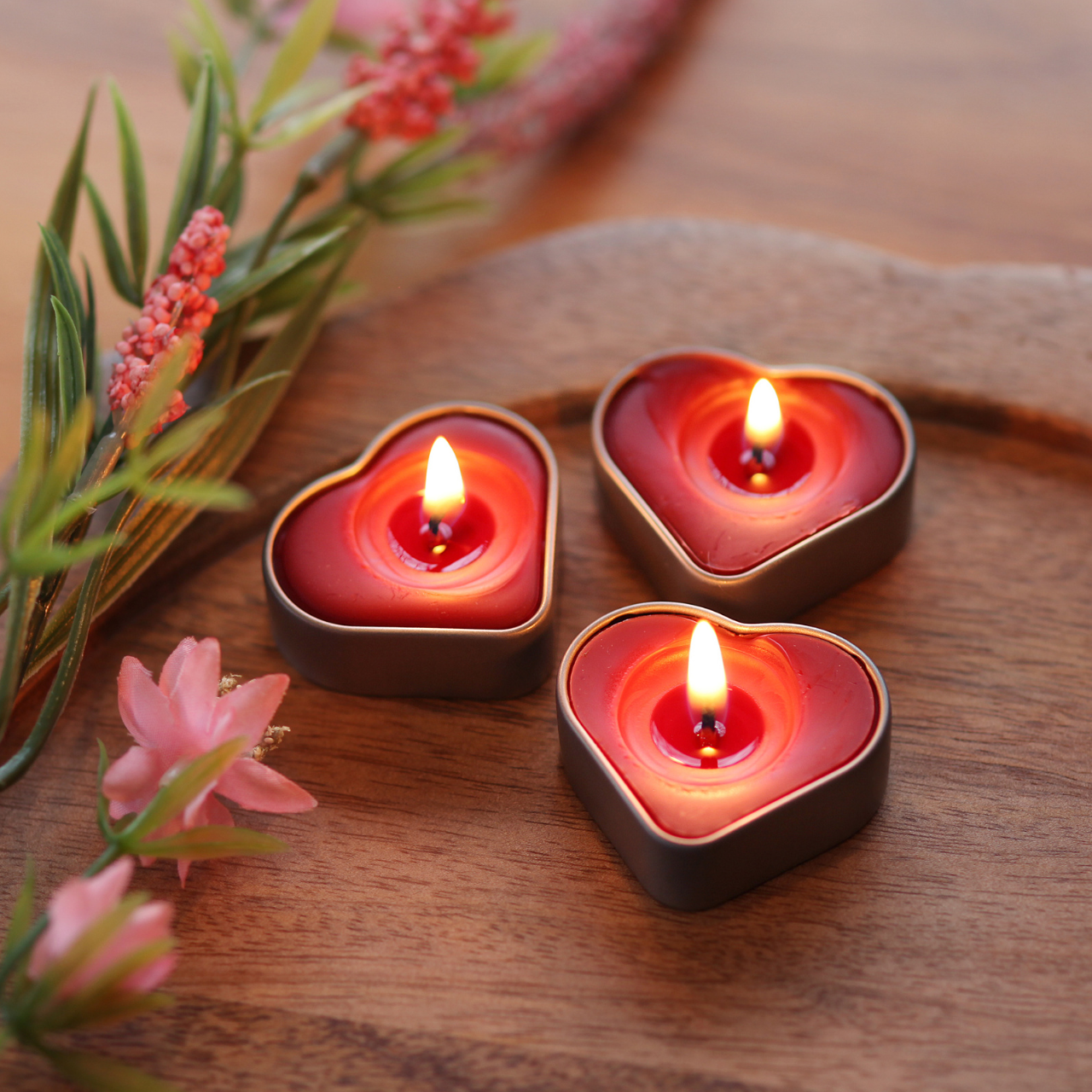 Heart Tin Candle – Beeswax Aromatherapy – Cinnamon Spice