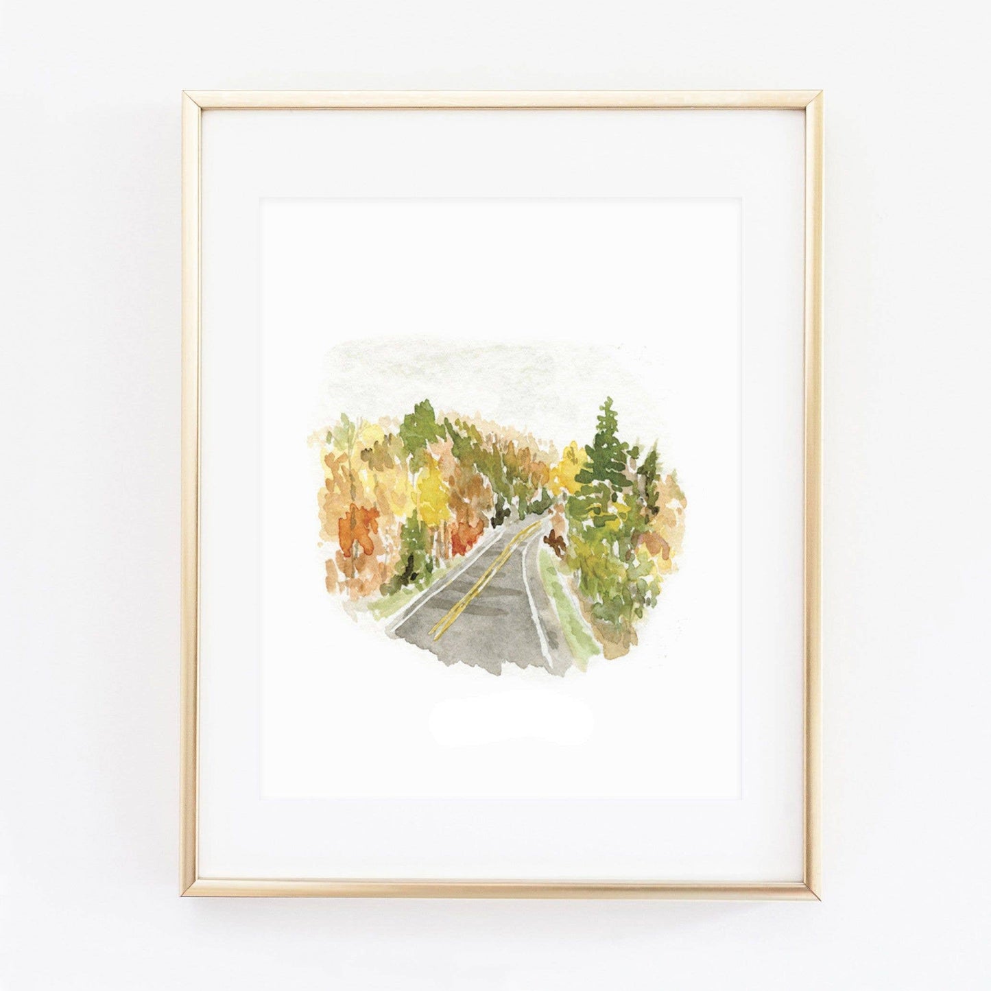 Autumn road art print