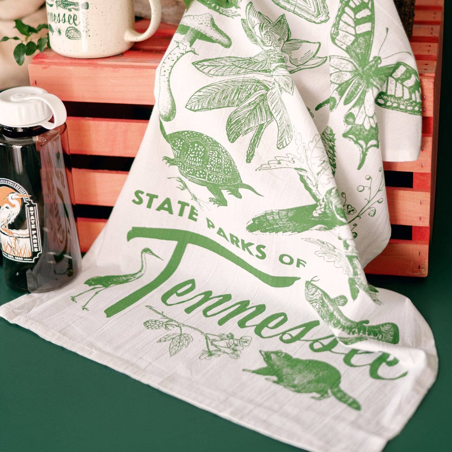 Tennessee State Parks - Nature Print Tea Towel