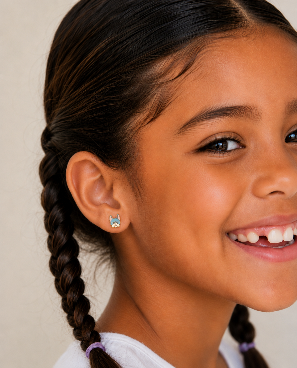 Fenchie Enamel Flat Back Kids Earrings