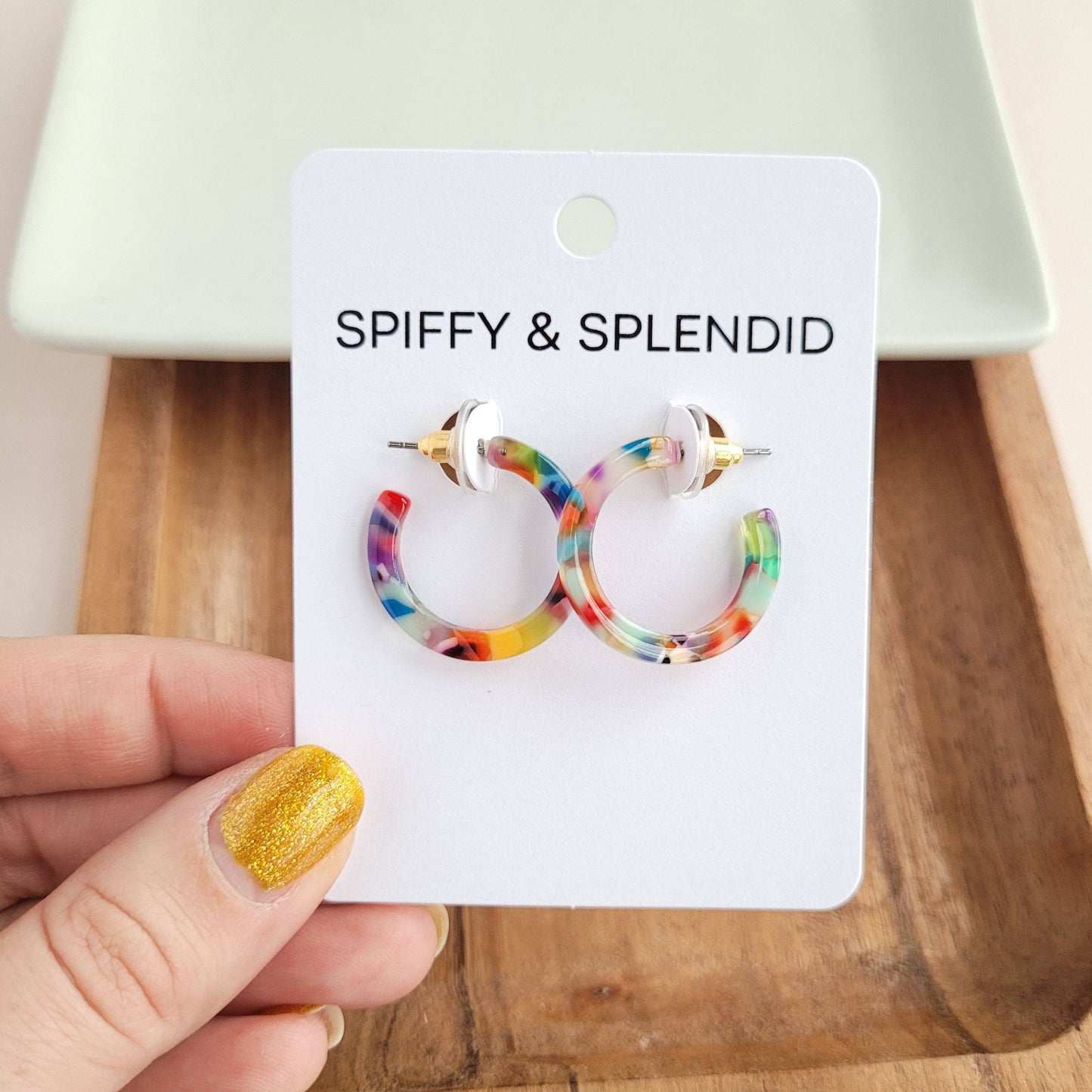 Cam Mini Hoops - Fiesta // Jewelry, Earrings, Best Seller, Gift