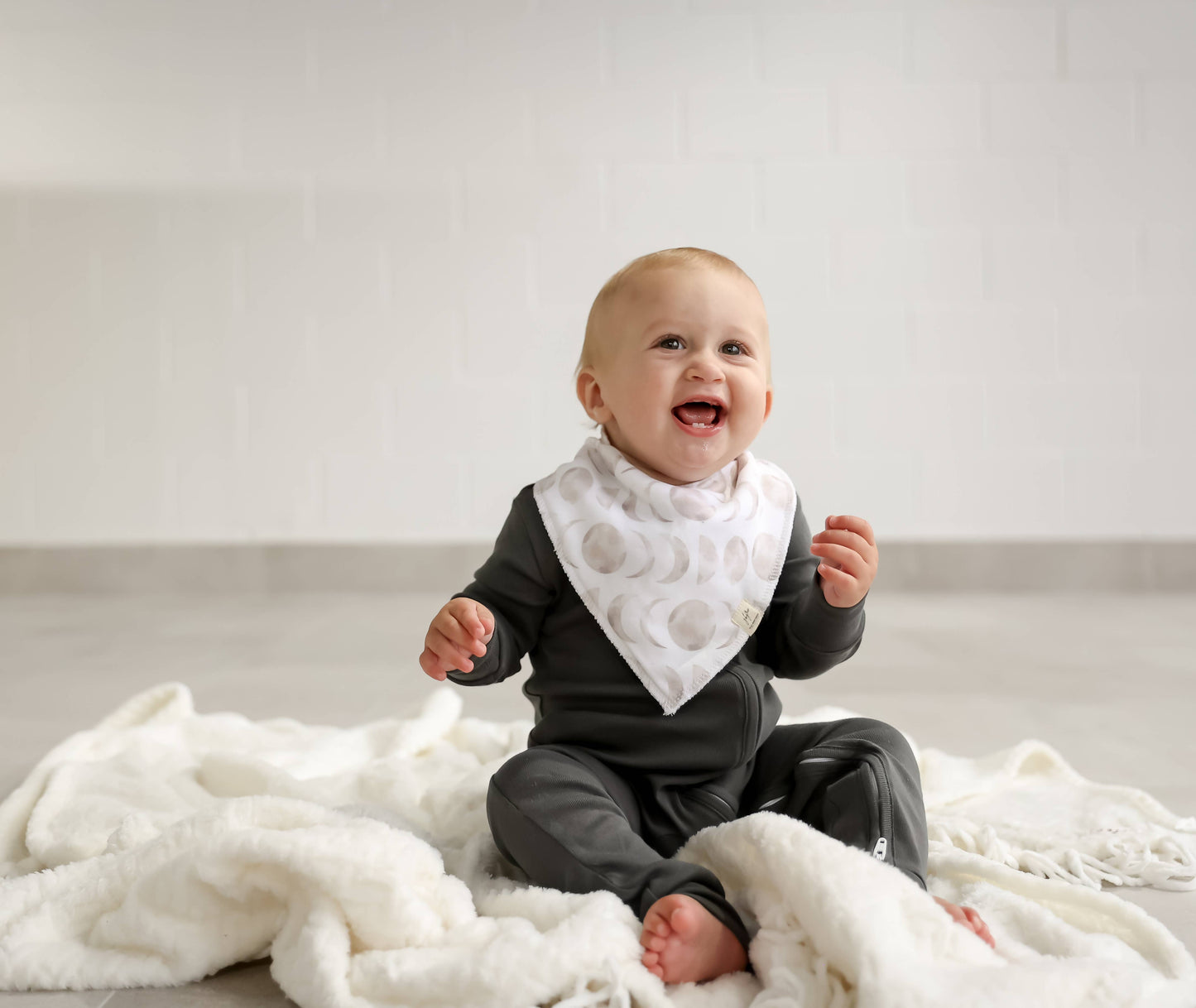 Organic Cotton Baby / Toddler Pajamas in Solid Charcoal