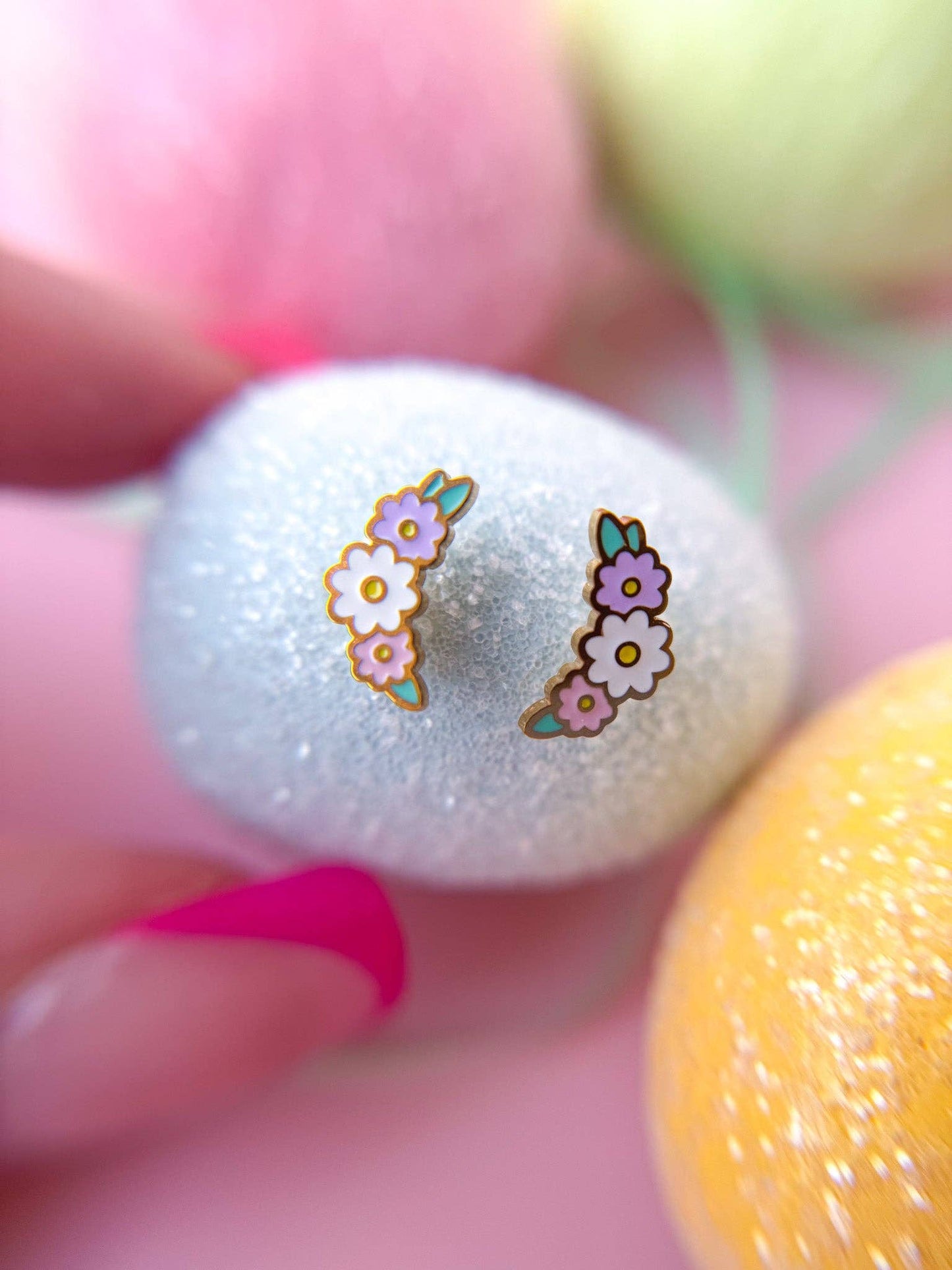 Floral Wreath Stud Earrings