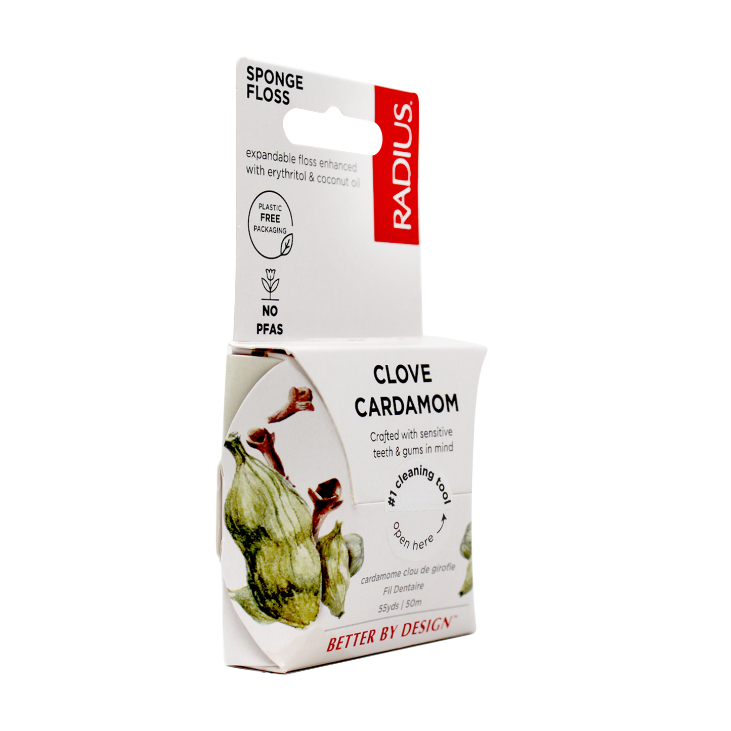 Vegan Clove Cardamom Sponge Floss, 55yd