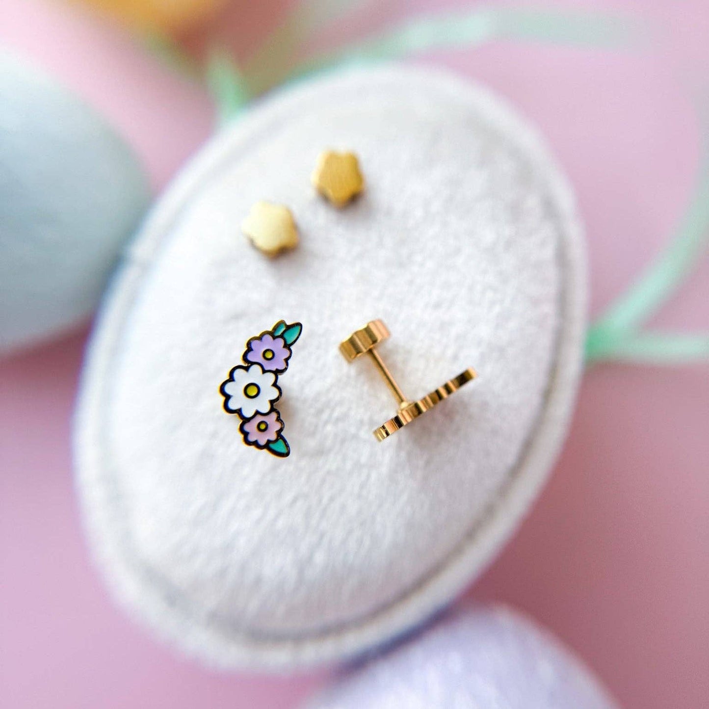 Floral Wreath Stud Earrings