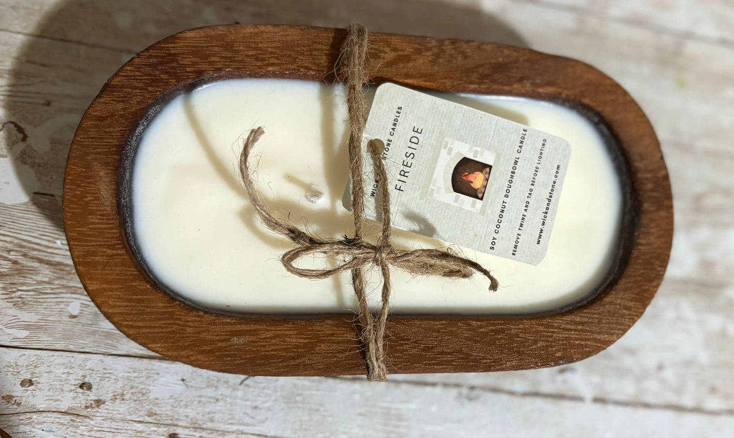Fireside Triple Wick Dough Bowl Candle