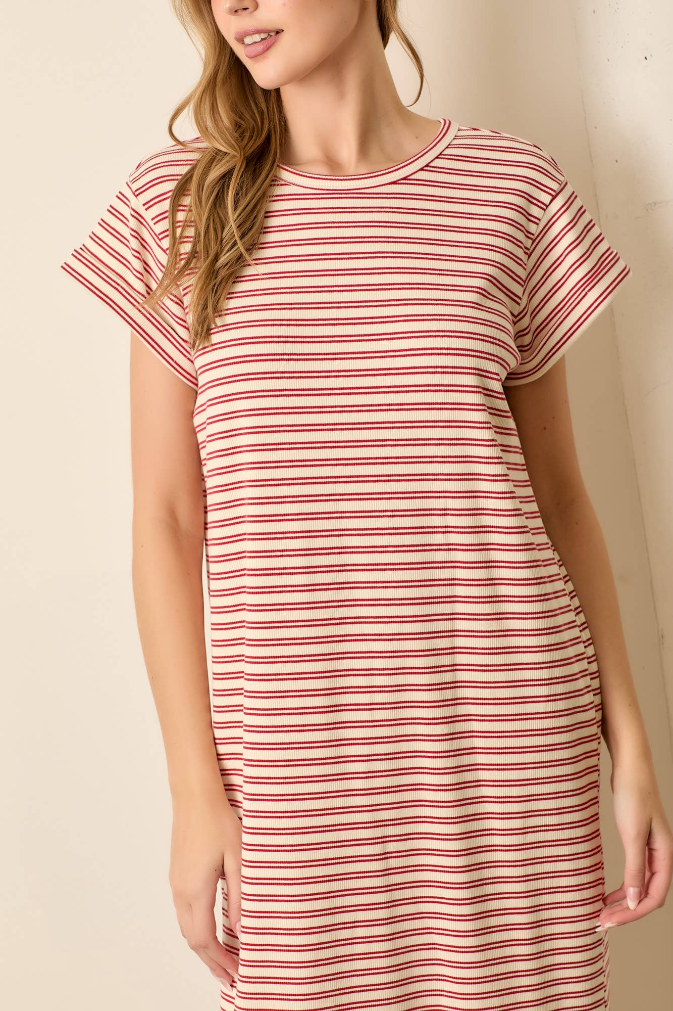 STRIPED T-SHIRT MAXI DRESS