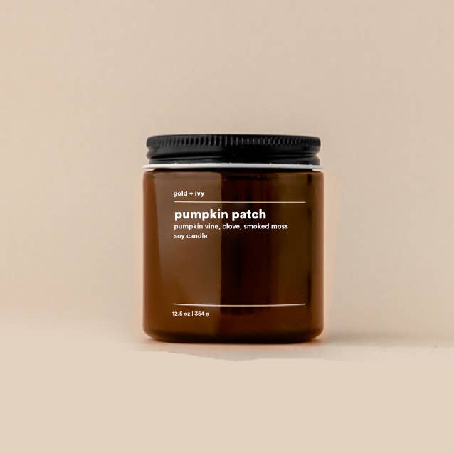 Pumpkin patch soy candle - pumpkin vine, clove, smoked moss