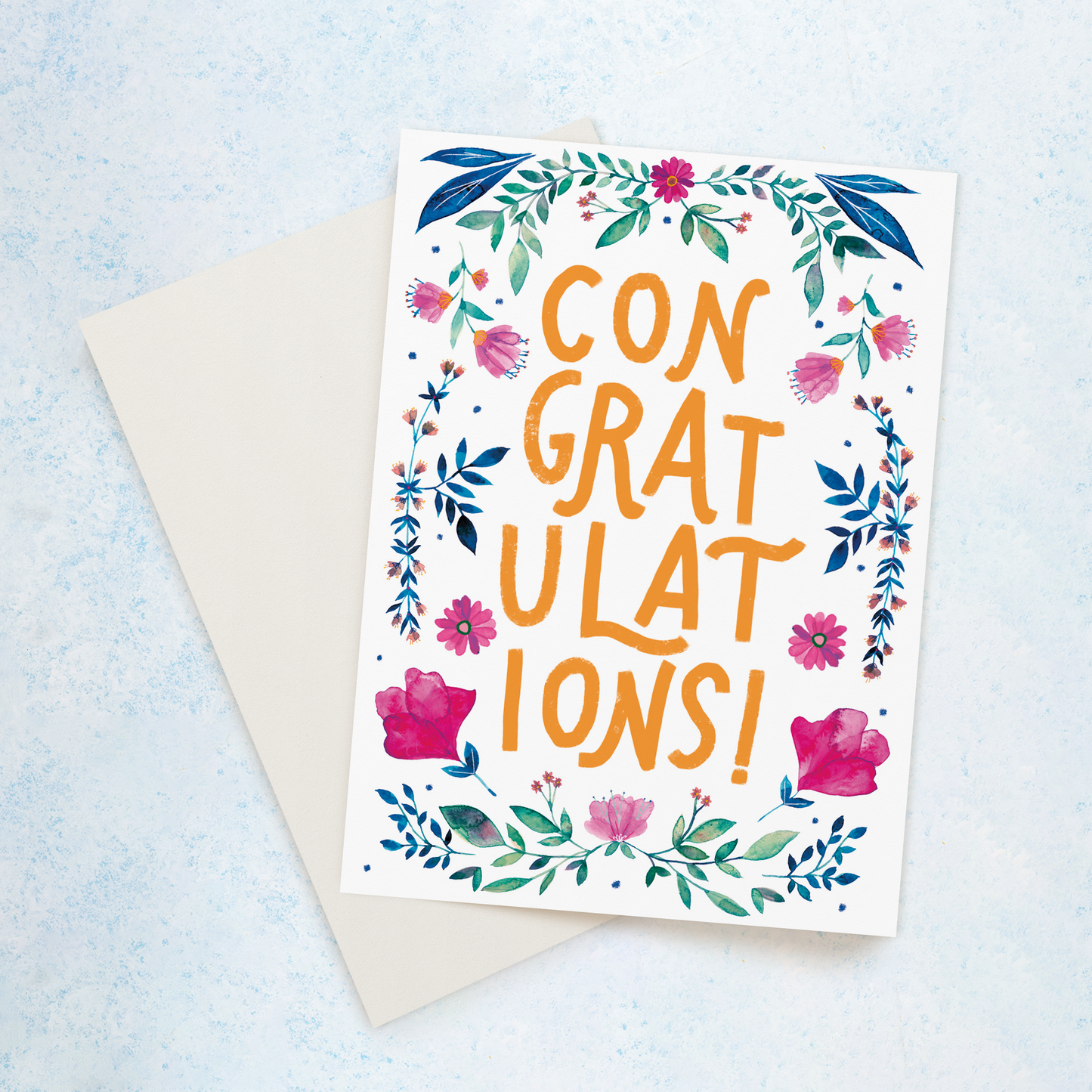 Congrats Floral Graduation Card