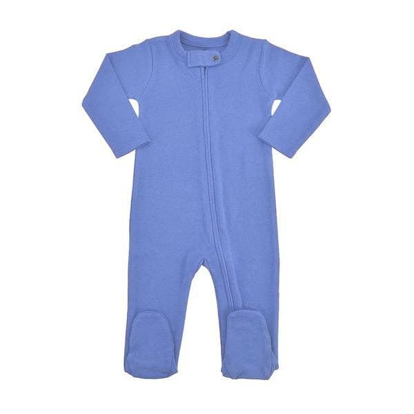 Baby footie | periwinkle blue