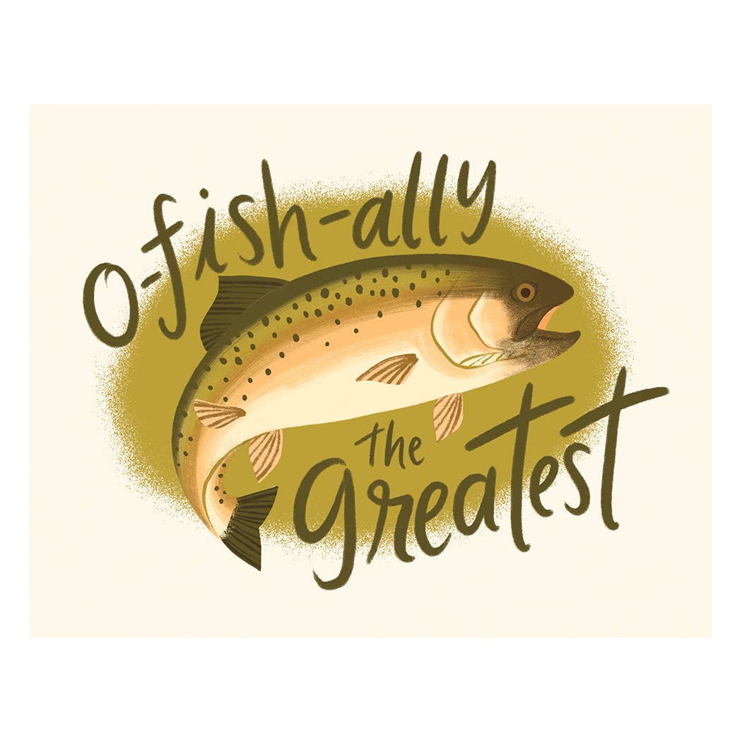 O-fish-ally the Greatest Dad Card