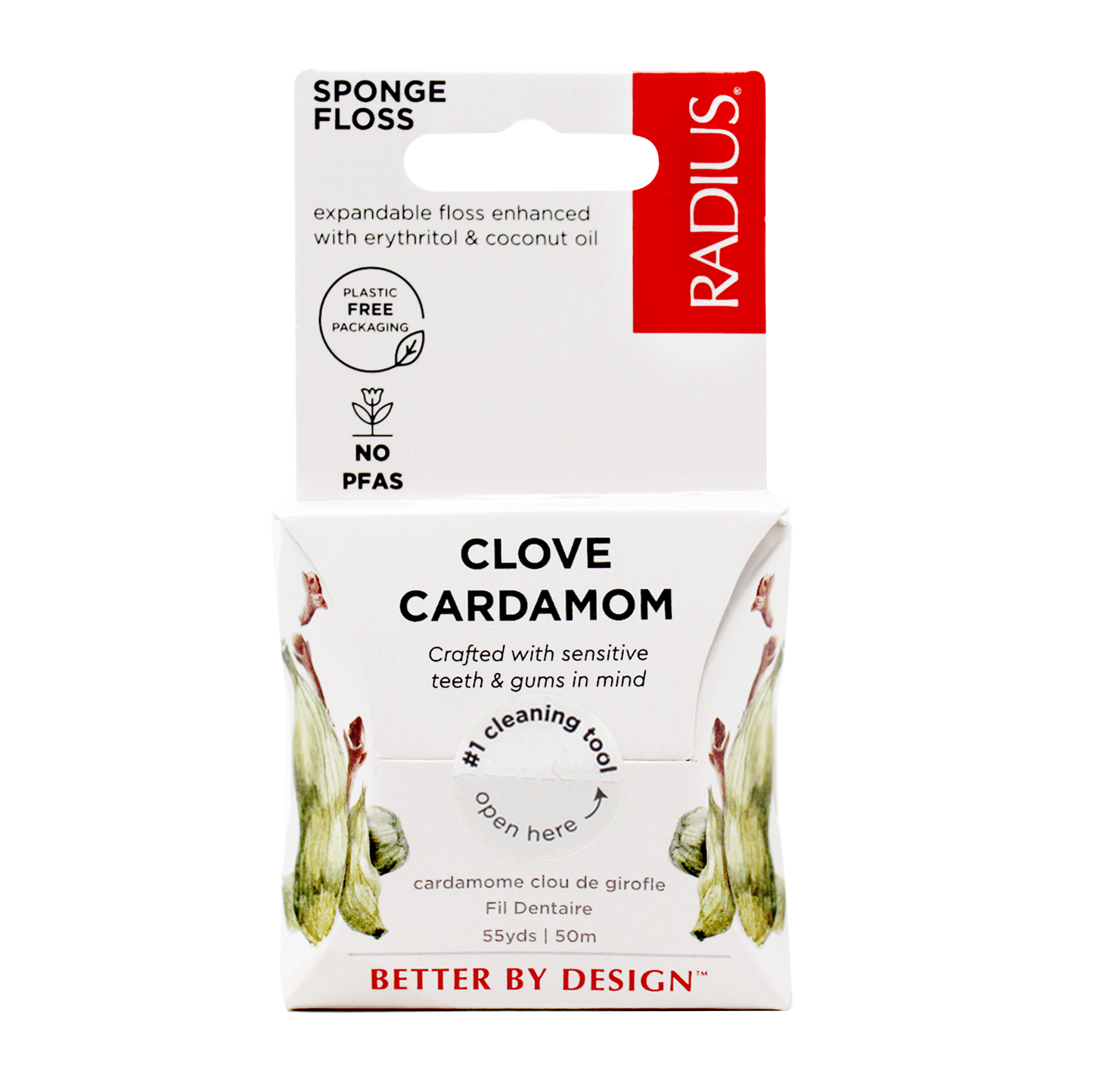 Vegan Clove Cardamom Sponge Floss, 55yd