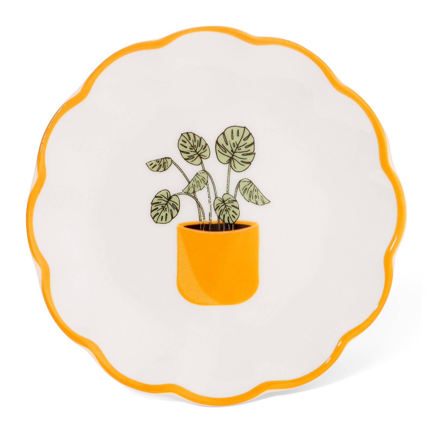 Botanical Scalloped Dish - Plant