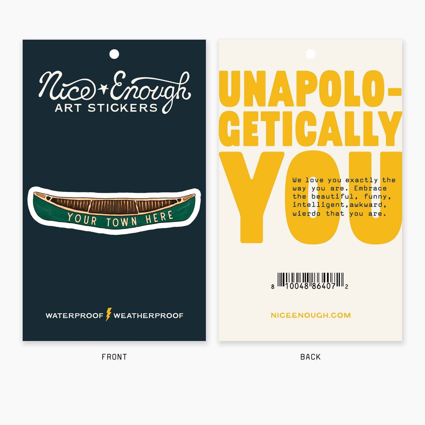 Canoe - 3" Name Drop Sticker