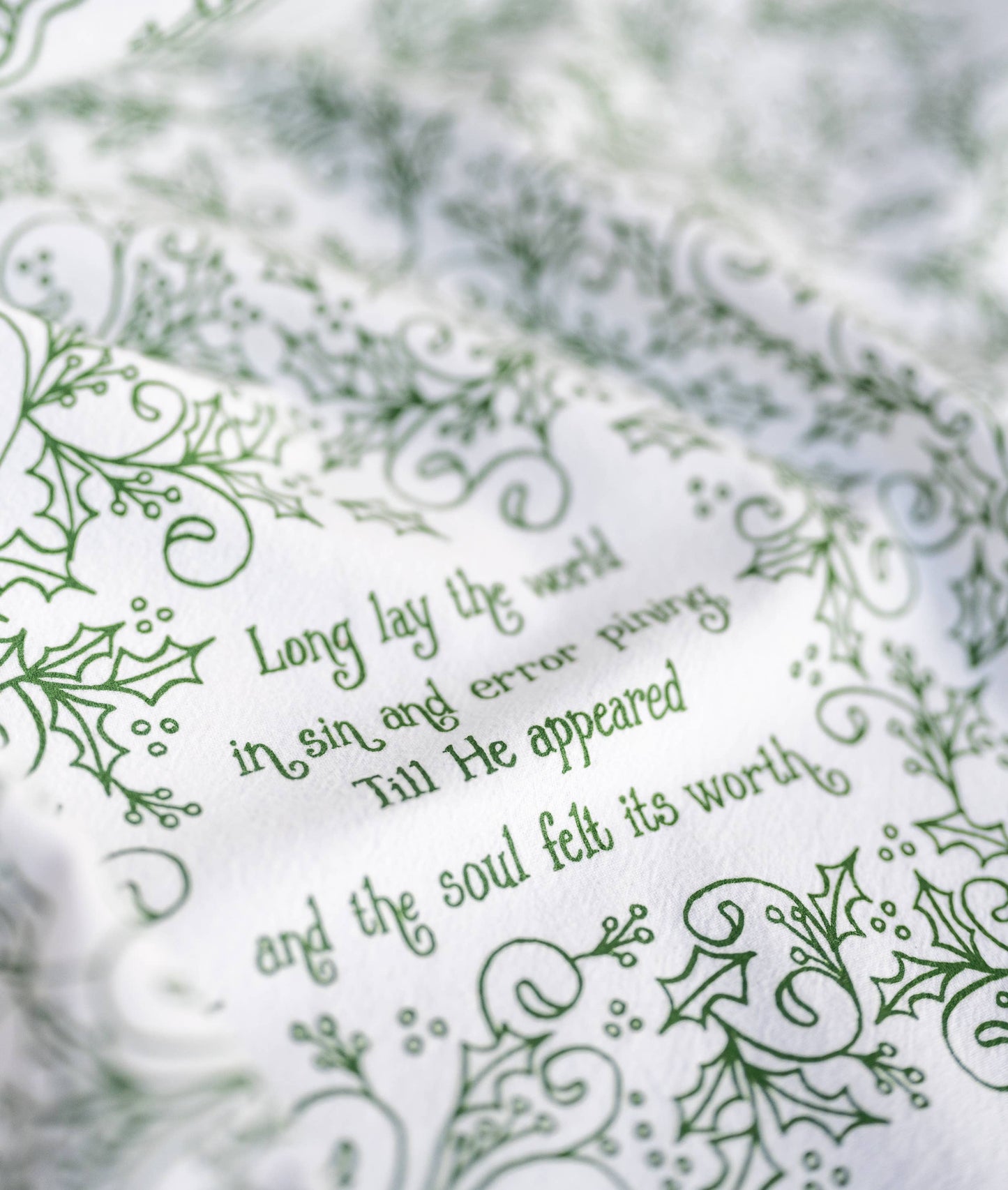 O Holy Night Christmas Hymn Tea Towel