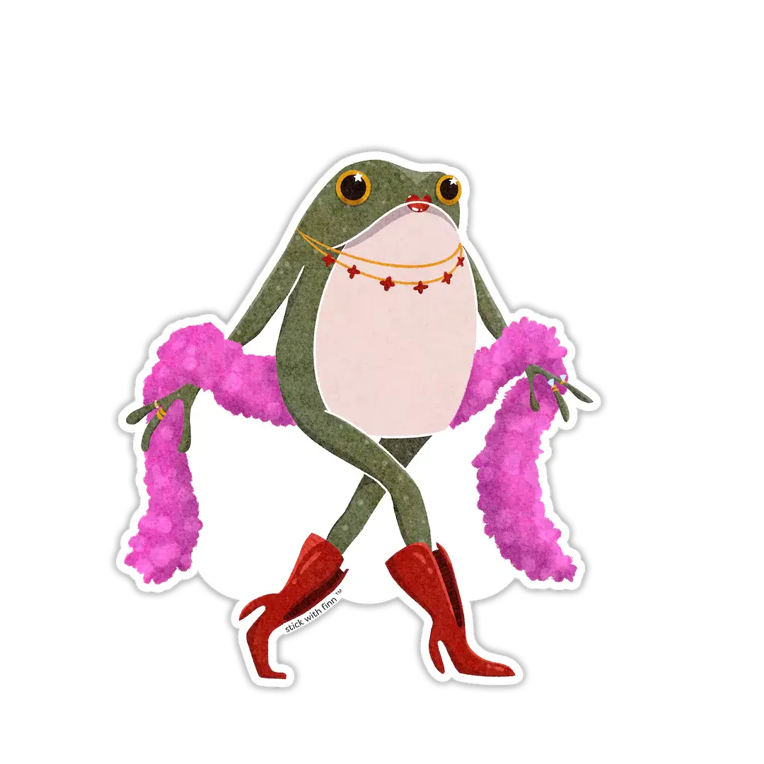 Demure Frogson Sticker