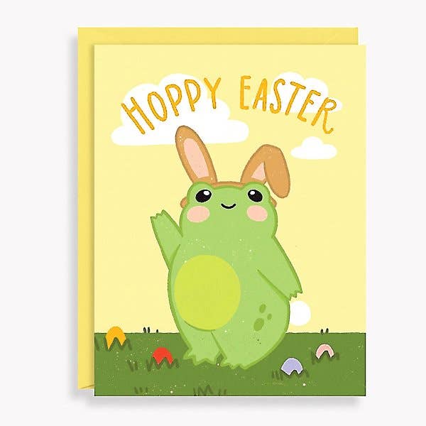 Hoppy Easter Frog Easter Card