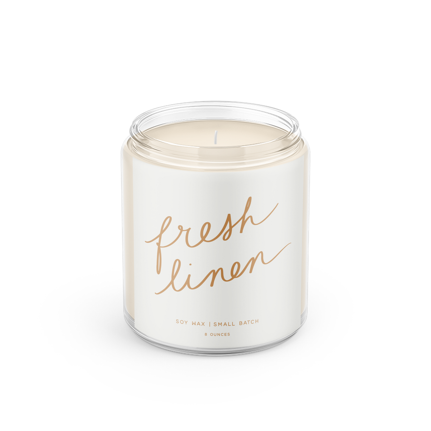 Fresh Linens: 8 oz Soy Wax - Small Batch Candles