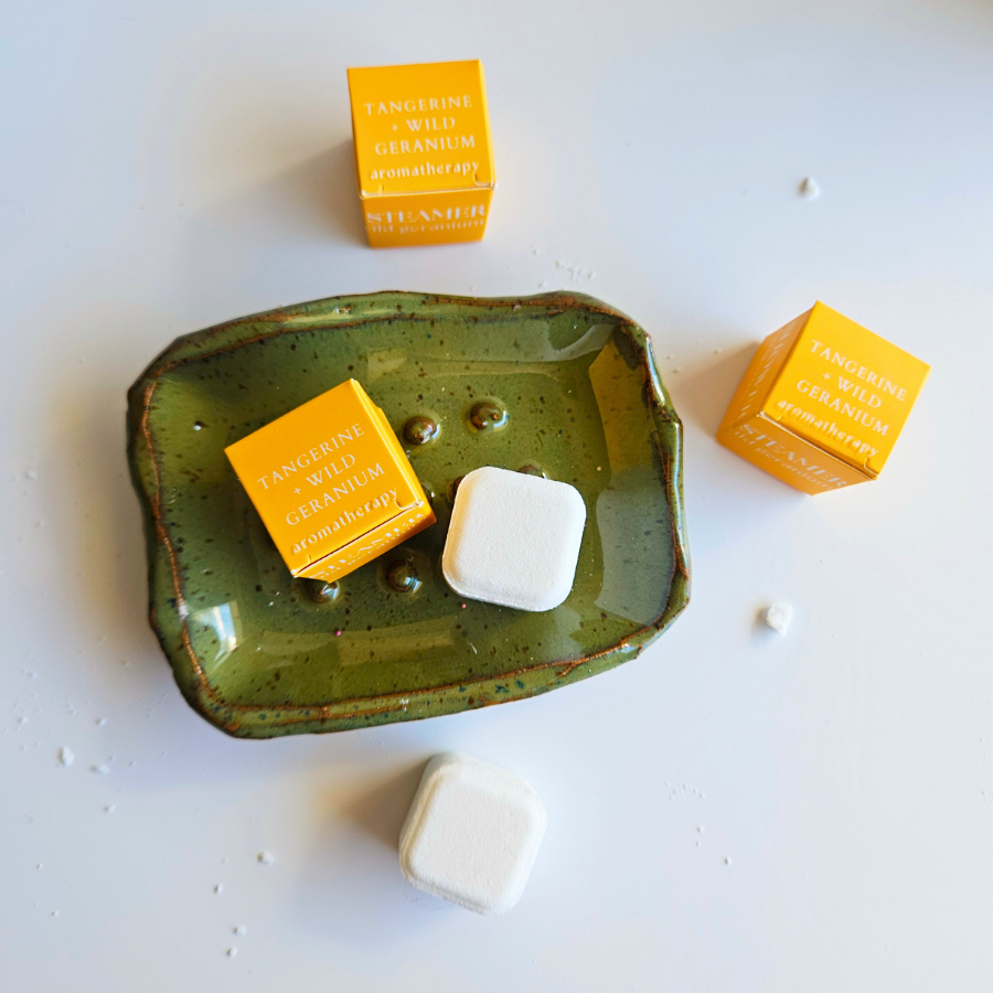 Tangerine + Wild Geranium Mini Shower Steamer | Aromatherapy