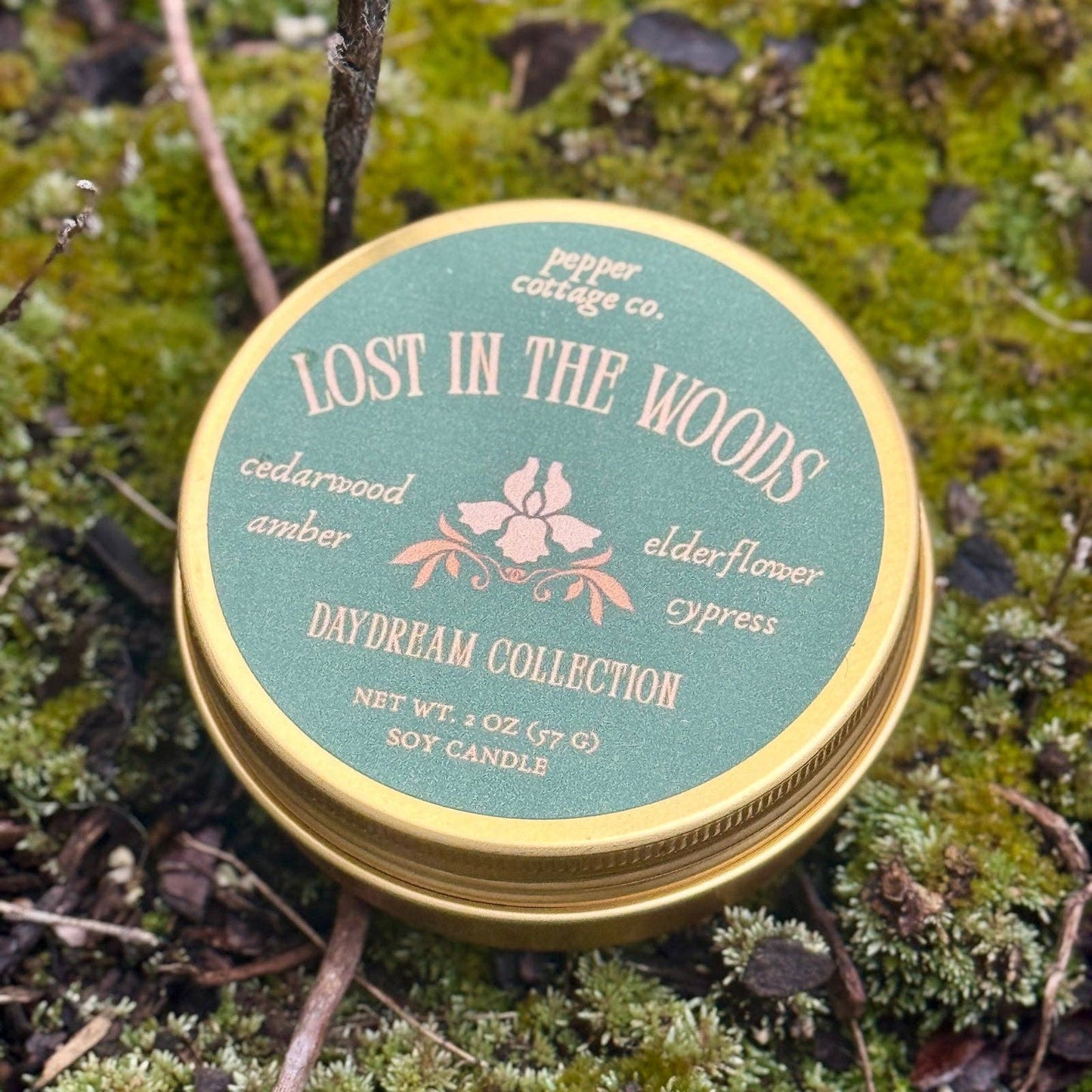 Lost in the Woods 2 oz Candle | Woodsy & Floral Scent
