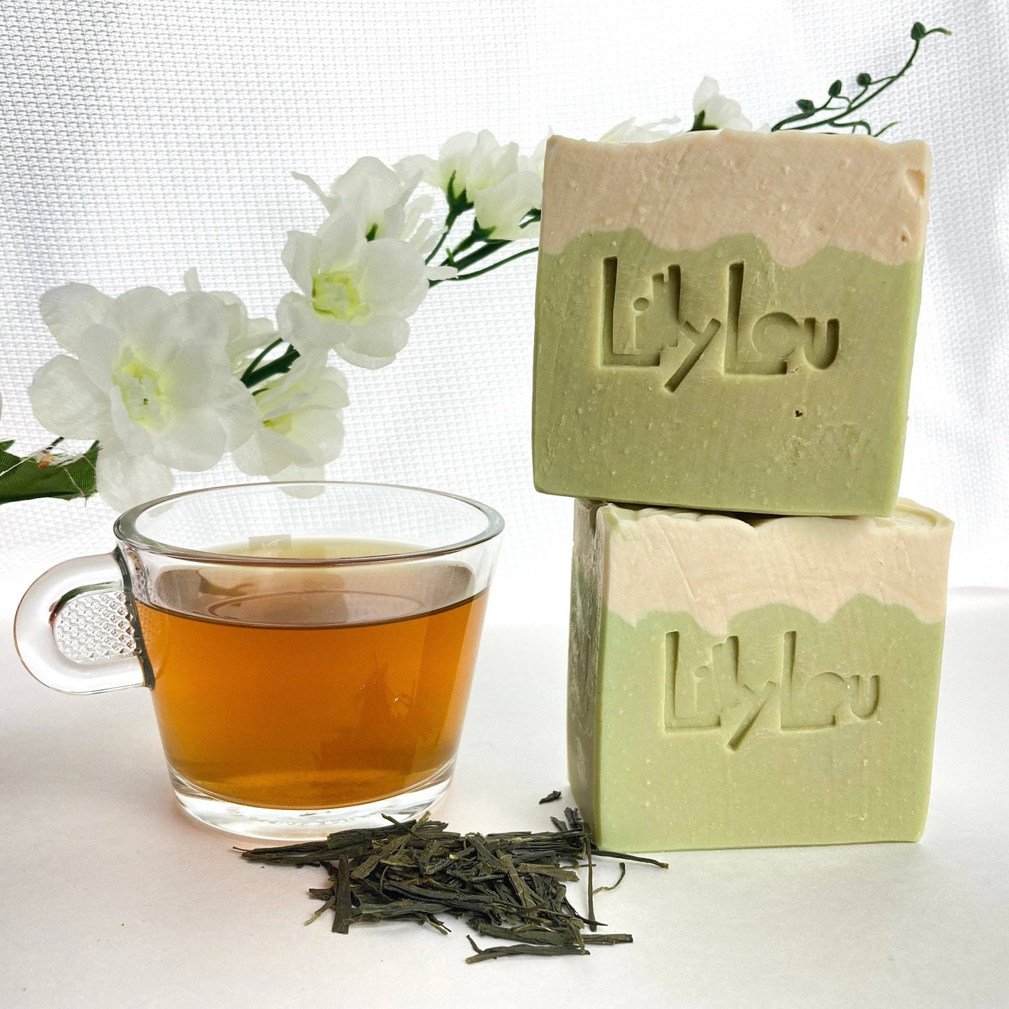 Aloe Soap Bar | Green Tea & Lemongrass Scent | Goat milk