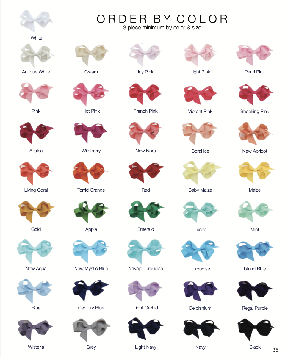 Big (5 in.) Classic Grosgrain Bow by Color