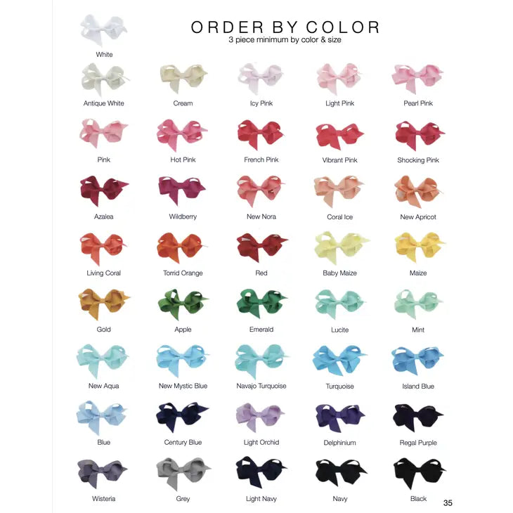 Giant (7 in.) Classic Grosgrain Bow by Color