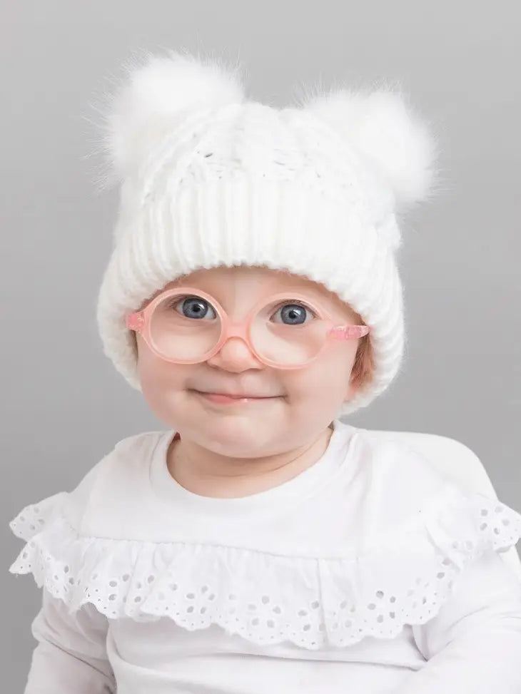 Winter White Fluffer Beanie Hat S (0-6 Months)
