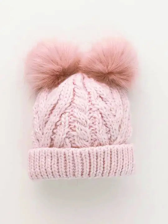 Blush Pink Fluffer Beanie Hat S (0-6 Months)