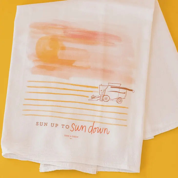 Sun Up to Sun Down - Harvest Flour Sack Towel
