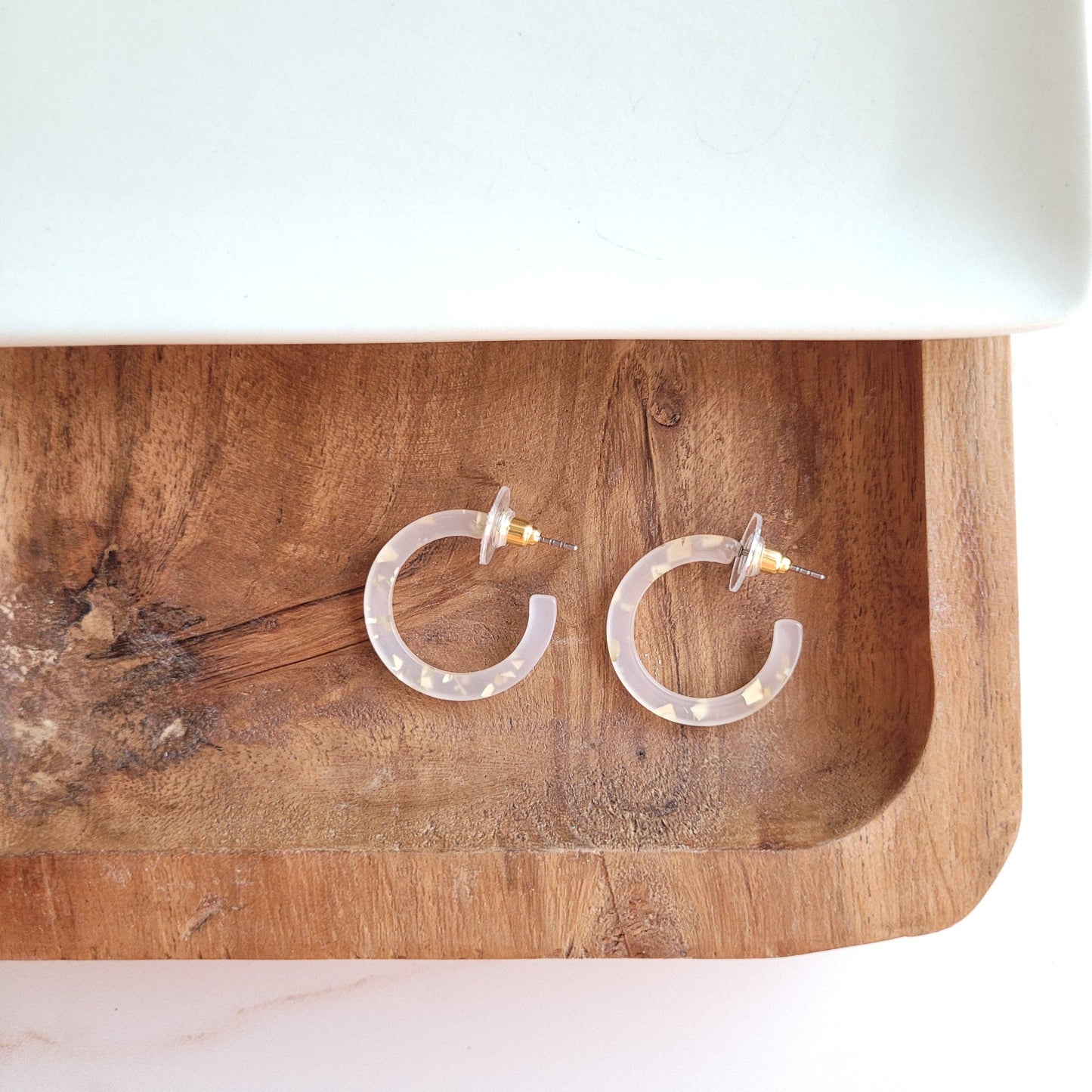 Cam Mini Hoops - Gold Flake // Jewelry, Earrings, Holiday