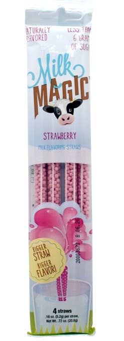 Milk Magic Straws Strawberry, 4pc
