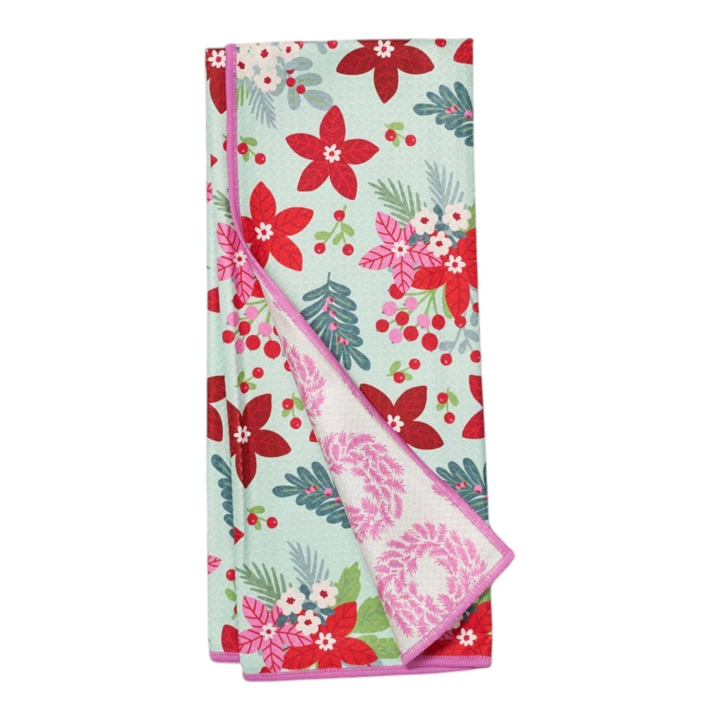 Anywhere Towel Reversible -  Poinsettia Garden