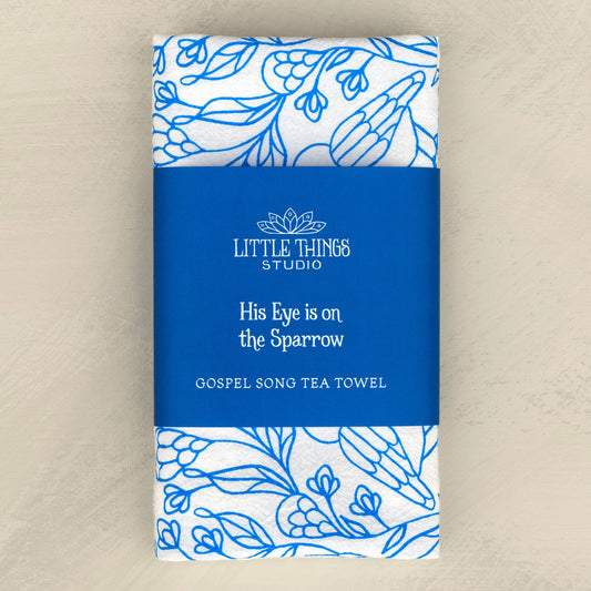 Eye on the Sparrow Gospel Song Tea Towel