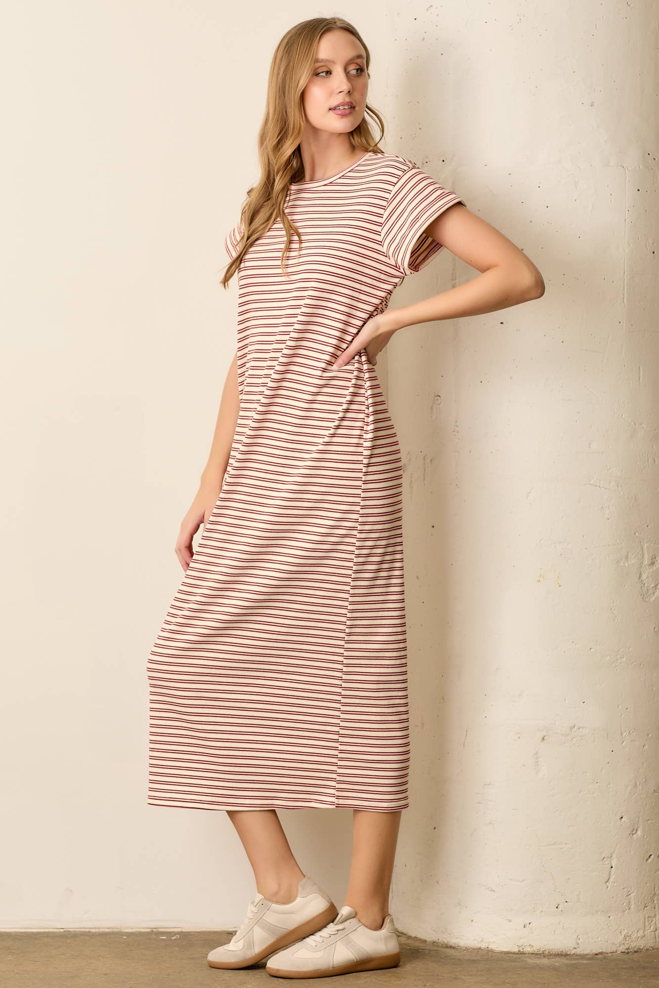 STRIPED T-SHIRT MAXI DRESS