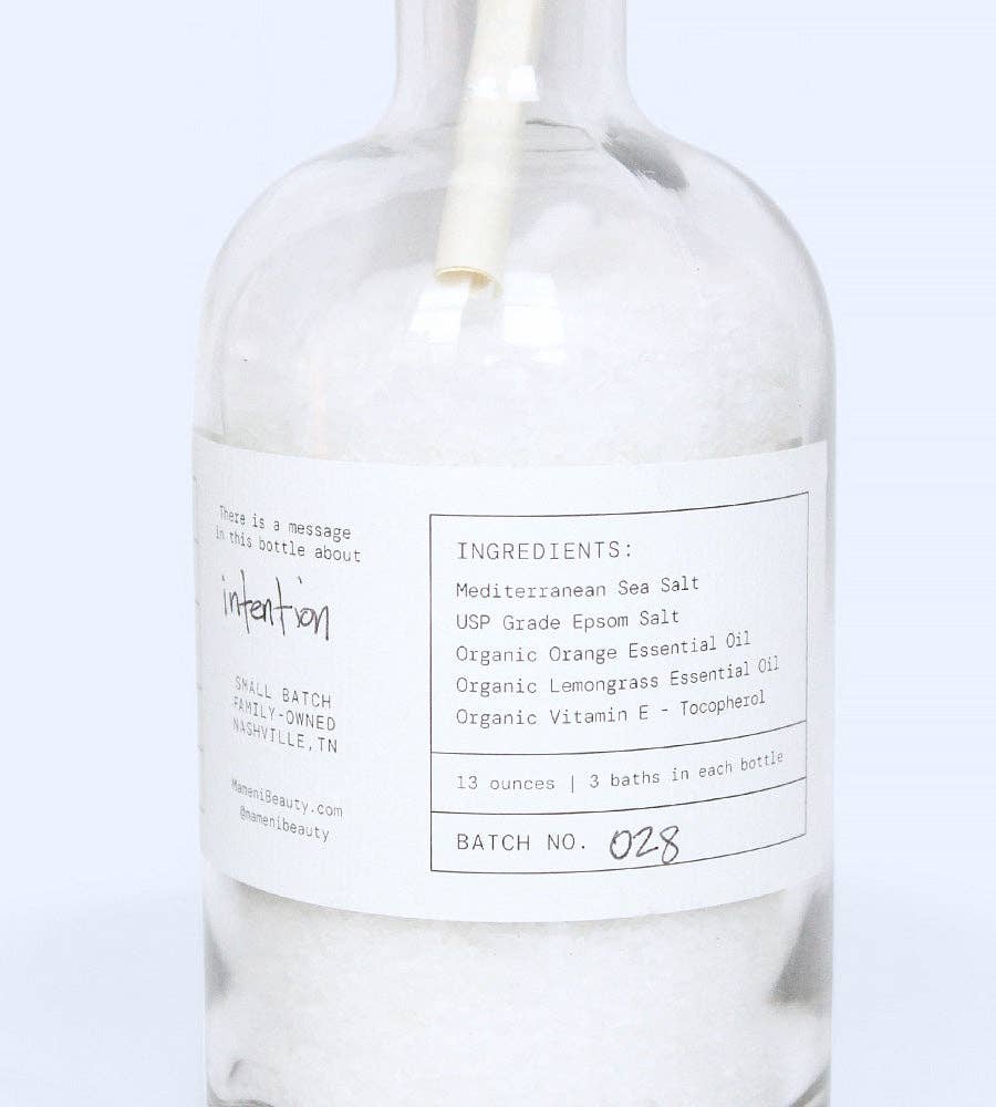 “Intention” Mediterranean Sea Salt Soak