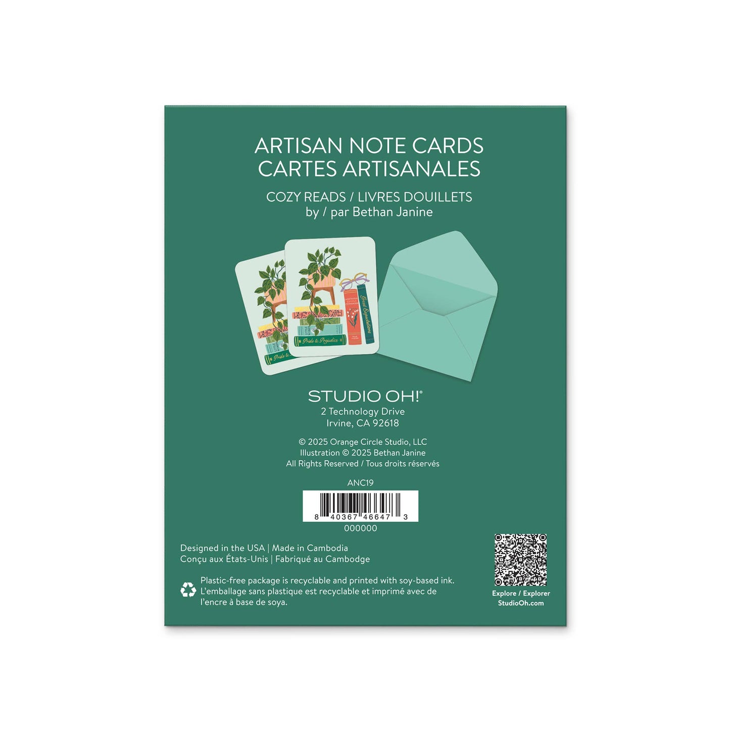 Cozy Reads Artisan Note Card Set