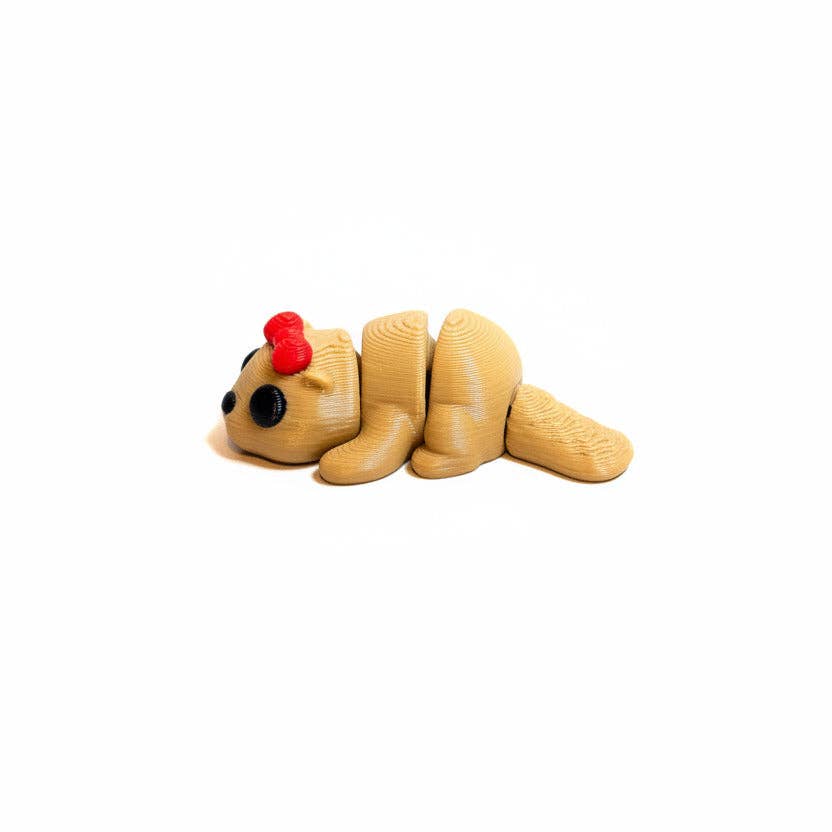 Beaver With Bow • Mini 3D Printed Articulated Animal • Flexi Animals • Pocket Pets • Pocket Pals • Desk Pets [2025]