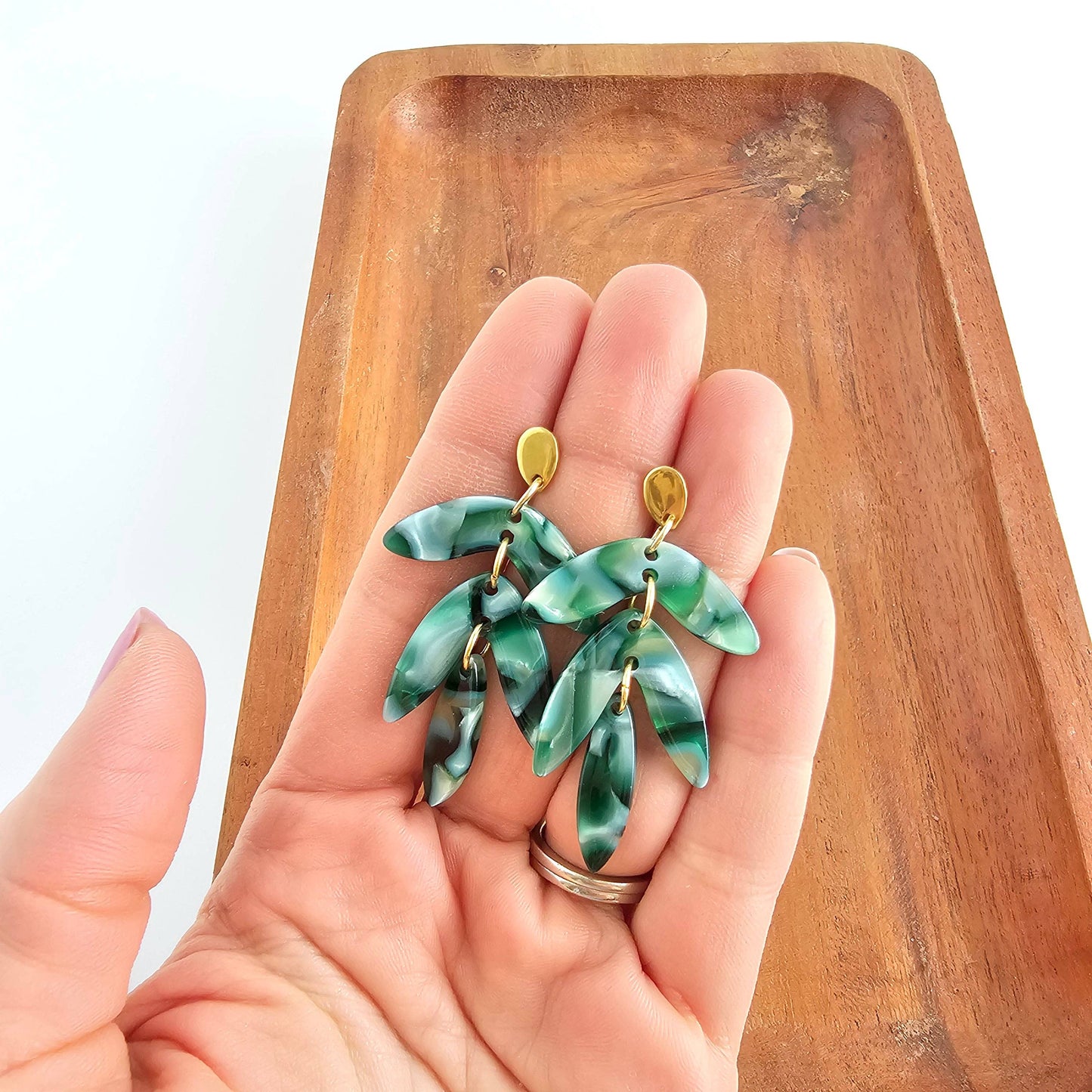 Mini Kailani Earrings - Palm Lustre // Resort Summer Jewelry